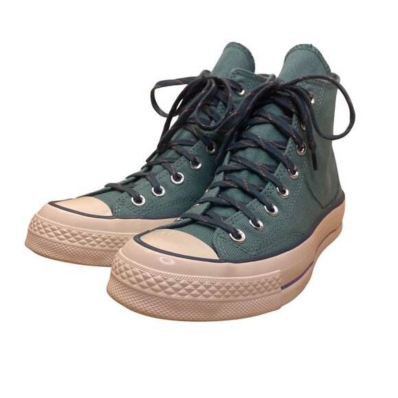 Converse Unisex Green Canvas Chuck Taylor All Star Hi-Top Sneakers Sz 6.5M/8.5W - Picture 3 of 10